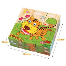3D 6-sided Painting Puzzle Jigsaw Blocks 9pcs