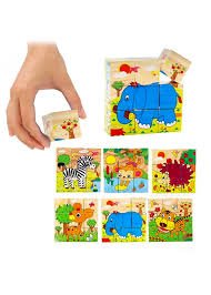 3D 6-sided Painting Puzzle Jigsaw Blocks 9pcs