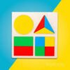Divided/Fraction Panel Geometric Shape Cognitive Puzzle Small Size (5.5 Inch)