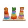Wooden Three Column Tower – Animal Design