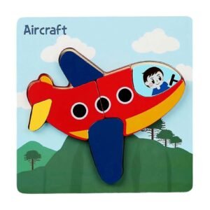 3D Wooden Puzzles Cute  Transport Portable Intelligence Puzzle